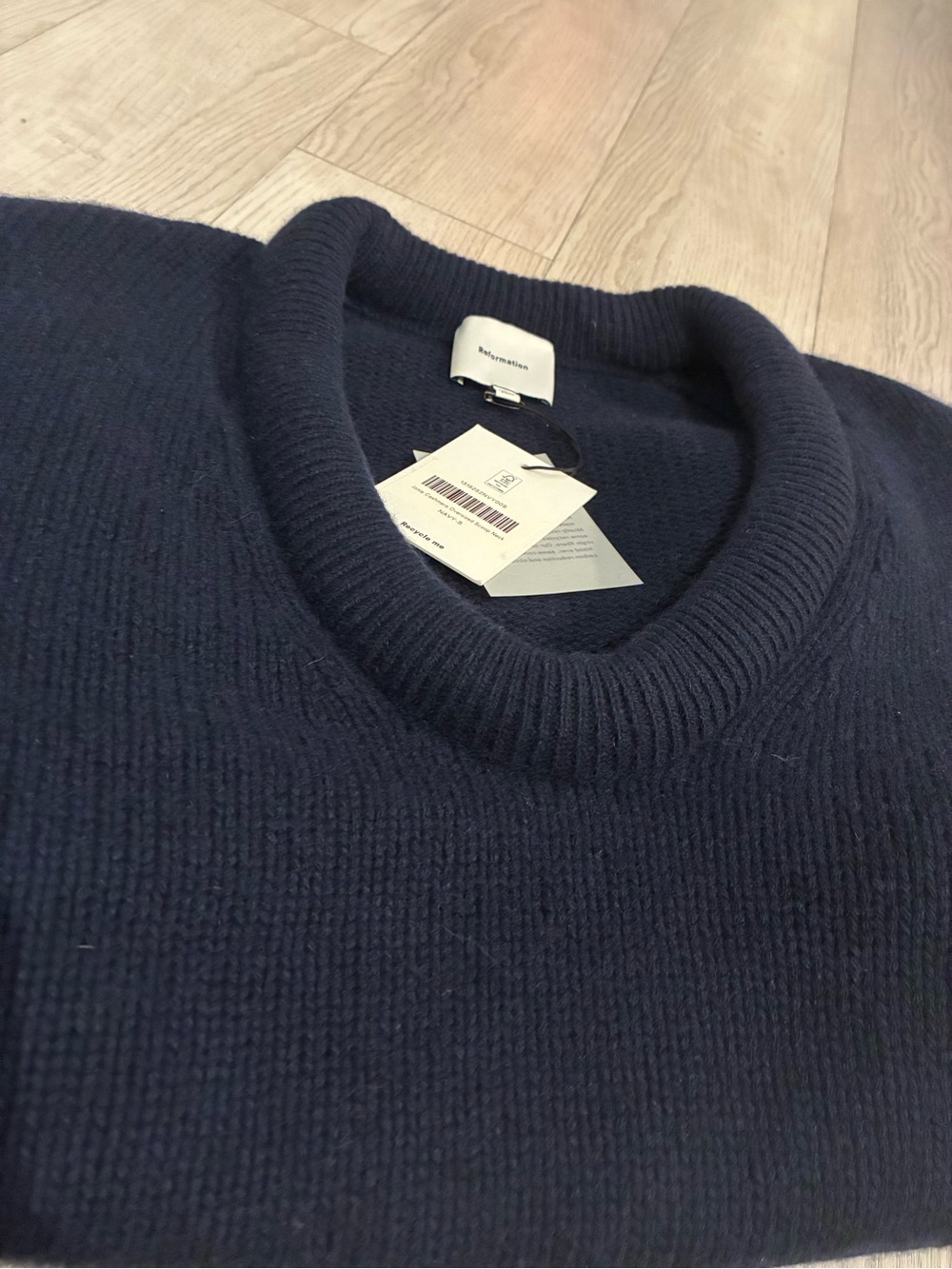 Brand New Reformation Jonie Cashmere Oversized Scoop Neck